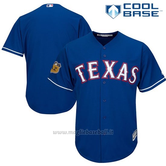 Maglia Baseball Uomo Texas Rangers 2017 Allenamento Primaverile Cool Base